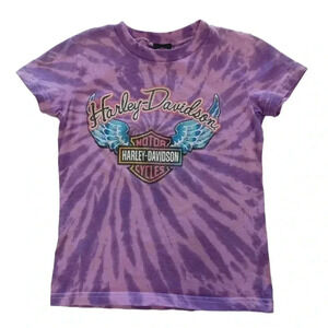 Harley Davidson Tie Dye Short Sleeve  Shirt Size 4/5